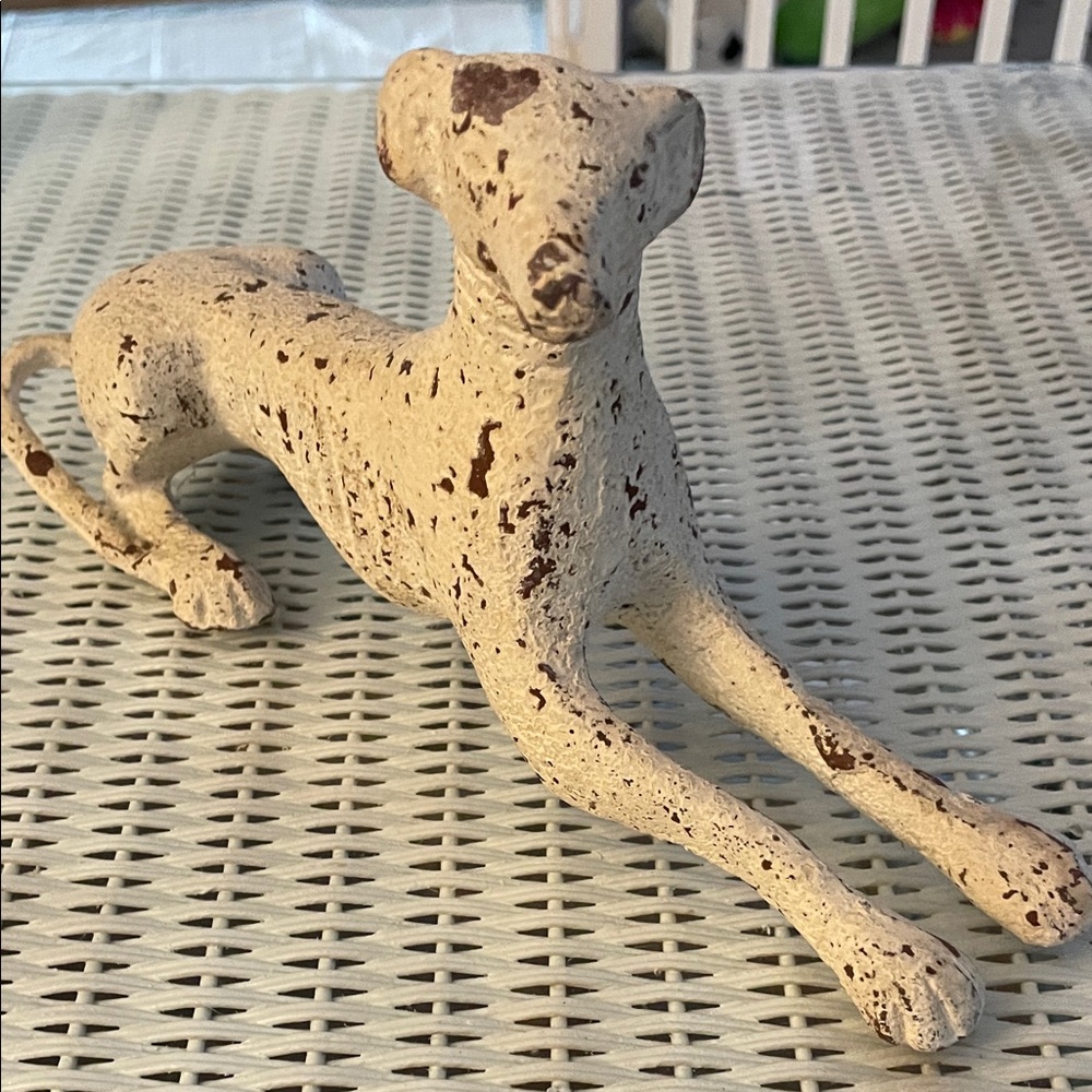Antique Whippet Dog Statue